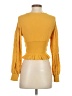 Illa Illa 100% Rayon Yellow Long Sleeve Blouse Size S - photo 2
