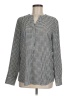 Talbots Outlet Houndstooth Black Long Sleeve Blouse Size M - photo 1