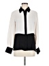 Bar III 100% Polyester Color Block Ivory Long Sleeve Blouse Size M - photo 1