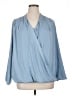 MELLODAY 100% Polyester Blue Long Sleeve Blouse Size 1X - photo 1