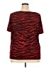 MICHAEL Michael Kors Zebra Print Red Short Sleeve Top Size 2X - photo 2