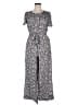 NY Collection 100% Polyester Animal Print Gray Jumpsuit Size XL (petite) - photo 1