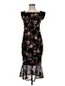 Guess Floral Black Cocktail Dress Size 4 - photo 1