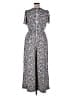 NY Collection 100% Polyester Animal Print Gray Jumpsuit Size XL (petite) - photo 2