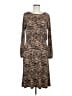 Ann Taylor LOFT Animal Print Brown Casual Dress Size 6 - photo 1
