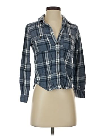 Kendall & Kylie 3/4 Sleeve Button-Down Shirt (view 1)