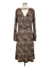 Ann Taylor LOFT Animal Print Brown Casual Dress Size 6 - photo 2