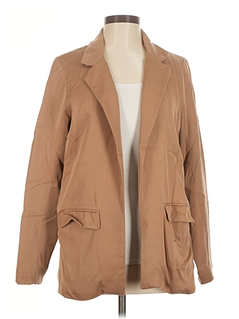 Pre-owned Abercrombie & Fitch Blazer Jacket In Tan