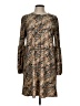 Luxology Tweed Brown Casual Dress Size L - photo 1