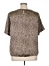 Kathie Lee 100% Polyester Animal Print Brown Short Sleeve Blouse Size 1X - photo 2