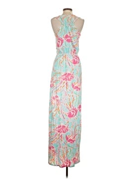 short sleeve maxi dress with pockets Coral Short Sleeve Maxi Dress with Pockets