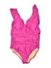 J.Crew Solid Pink One Piece Swimsuit Size 8 - photo 1