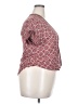 Max Studio 100% Polyester Burgundy Red Short Sleeve Blouse Size 20 - photo 4