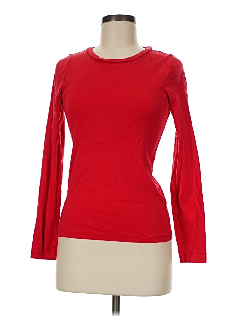 Pre-owned Jcrew Long Sleeve T-shirt In Red