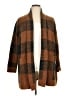Evolution by Cyrus Plaid Brown Cardigan Size 1X - photo 1