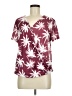 Shein Burgundy Short Sleeve Blouse Size 6 - photo 1