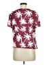 Shein Burgundy Short Sleeve Blouse Size 6 - photo 2