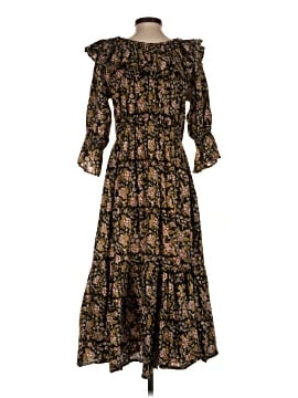 mille resort and travel dress NWT MILLE Resort & Travel Catherine in Black Hibiscus Floral Midi Dress 2XS  XXS