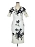 Autograph Print Ivory Cocktail Dress Size 12 - photo 1