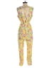 LOFT Beach 100% Polyester Paisley Yellow Jumpsuit Size XS - photo 2