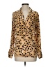Wilfred Free 100% Polyester Animal Print Brown Tan Long Sleeve Blouse Size S - photo 1