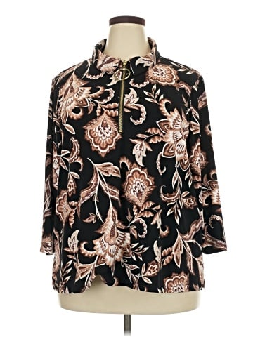 Ginger by Stella + Ginger Long Sleeve Polo (view 1)