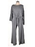 Express Solid Gray Jumpsuit Size L - photo 1