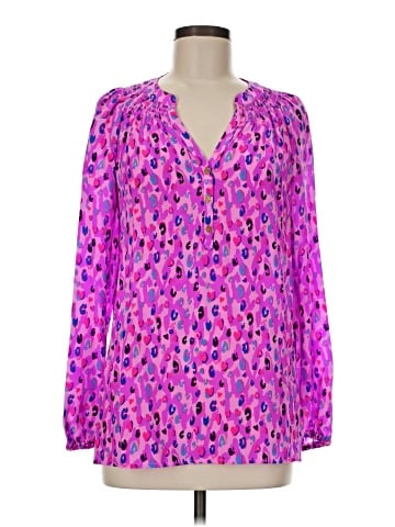 Lilly Pulitzer Long Sleeve Silk Top (view 1)