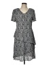 Connected Apparel 100% Polyester Paisley Gray Casual Dress Size 12 - photo 1