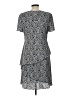 Connected Apparel 100% Polyester Paisley Gray Casual Dress Size 12 - photo 2