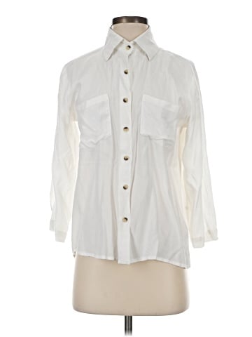 Sim & Sam 3/4 Sleeve Button-Down Shirt (view 1)