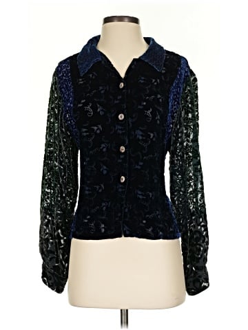 Citron Santa Monica Collection Long Sleeve Silk Top (view 1)