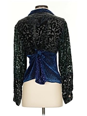 Citron Santa Monica Collection Long Sleeve Silk Top (view 2)