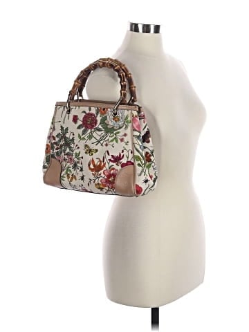 Gucci Canvas Bamboo Handle Bag (view 2)