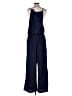 Emery Rose 100% Polyester Solid Blue Jumpsuit Size L - photo 2