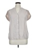 Shein 100% Polyester Gray Short Sleeve Blouse Size L - photo 1