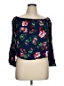 Ambiance 100% Rayon Blue 3/4 Sleeve Blouse Size 1X - photo 1
