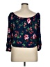Ambiance 100% Rayon Blue 3/4 Sleeve Blouse Size 1X - photo 2
