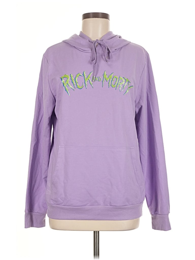 Pre-owned Romwe Pullover Hoodie In Purple
