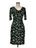 Connected Apparel Print Teal Cocktail Dress Size 6 - photo 1
