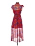 Cooperative 100% Rayon Floral Red Cocktail Dress Size 2 - photo 2