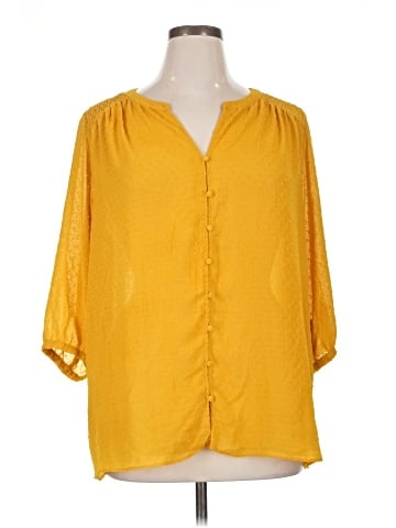 Rose + Olive 3/4 Sleeve Blouse (view 1)