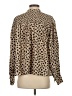 Thakoon 100% Viscose Animal Print Tan Long Sleeve Blouse Size XS - photo 2