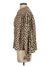 Thakoon 100% Viscose Animal Print Tan Long Sleeve Blouse Size XS - photo 5