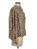 Thakoon 100% Viscose Animal Print Tan Long Sleeve Blouse Size XS - photo 4