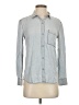 Talula 100% Rayon Chevron-herringbone Gray Long Sleeve Button-Down Shirt Size XXS - photo 1