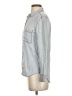 Talula 100% Rayon Chevron-herringbone Gray Long Sleeve Button-Down Shirt Size XXS - photo 5