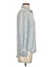 Talula 100% Rayon Chevron-herringbone Gray Long Sleeve Button-Down Shirt Size XXS - photo 4