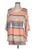 Style&Co 100% Polyester Orange 3/4 Sleeve Blouse Size L - photo 1