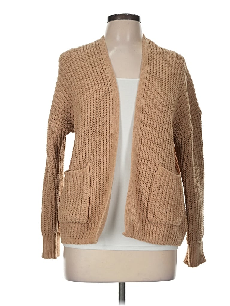 Pre-owned American Eagle Outfitters Cardigan Sweater In Tan